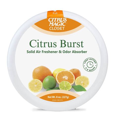 Citrus magic odor absorbing solid air frseshner